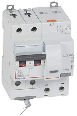 411159 Legrand Disjoncteur Différentiel 20a Type Ac 30ma Dx³6000 10ka 2p