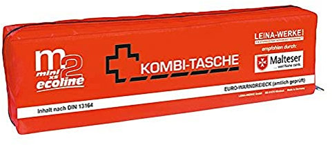 Leina-Werke 14076 Mini-Kombitasche M2 Ecoline mit Klett, XS, Rot/Schwarz/Weiß
