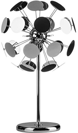 Premier Housewares G4 10 Watt 1 Disc Table Lamp, Chrome