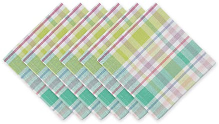 DII Lot de 6 Serviettes de Table surdimensionnées 100% Coton Motif Printemps 50,8 x 50,8 cm