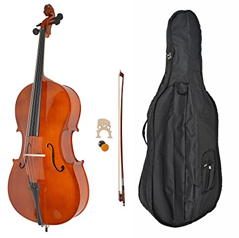 Violoncello classico TS-IDEEN completo di arco, custodia e colofónia. Color legno naturale con finitura lucida. Dimensioni regolari (4/4).