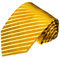 Lorenzo Cana - Goldene Gelbe Marken Krawatte aus 100% Seide - goldener Seidenbinder Ton in Ton Streifen - 84025