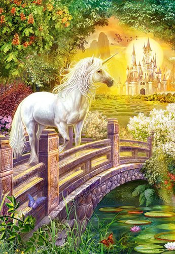 alles-meine.de GmbH Puzzle 1000 Teile - weißes Einhorn Pferde - Castorland Pferd Einhörner Tiere Tiere Fohlen Stute Weiß