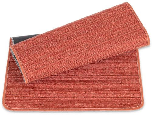 Casatessile Tappeto Cucina Melange Largo 53 cm. Passatoia Cucina Made in Italy, Antiscivolo, Lavabile - RUGGINE, 250 cm.