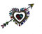 Klebetattoo Herz Karte Kärtchen selbstklebend Glitzersteine Tattoo Modeschmuck Indien