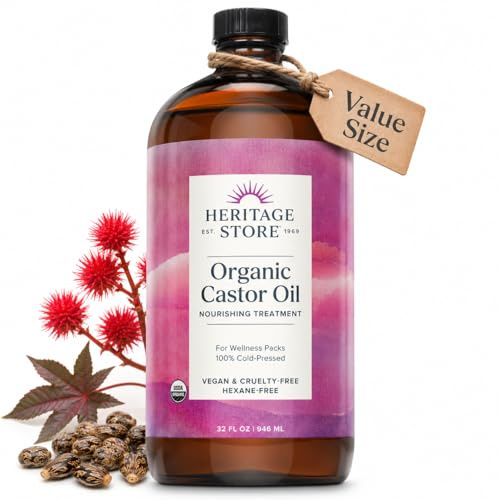 HERITAGE STORE Castor Oil Organic - 32 fl. oz. (946 ml)