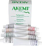 AKEMI Farbpaste für Kleber auf Polyesterbasis. Pastös. 8 Farben gemischt, 30 ml