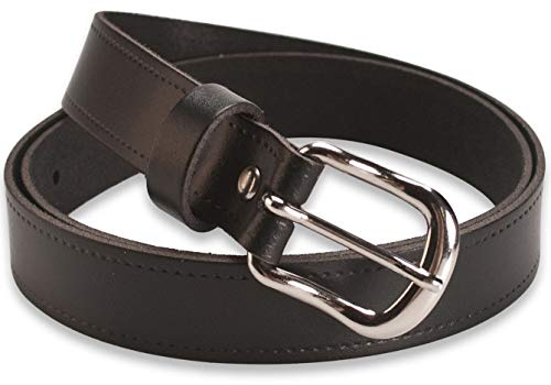 Hawkdale Womens Leather Belt - 1 Inch Skinny - Black, Brown, Tan - Made In The UK # 803-400 [Black] [XXL - 44 - 48 (112-122 cm)]