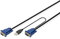 DIGITUS Cable KVM - 2x VGA, 1x USB 2.0 - 5 m - para consolas KVM - adecuado para DS-720xx y DS-23x00-x -negro