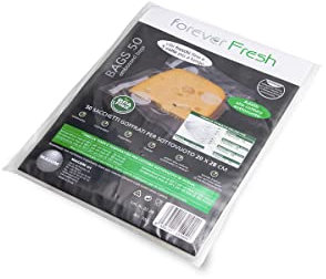 MACOM Forever Fresh 702C. Confezione 50 Sacchetti goffrati 20 x 28 cm per la conservazione Sottovuoto alimenti e cottura