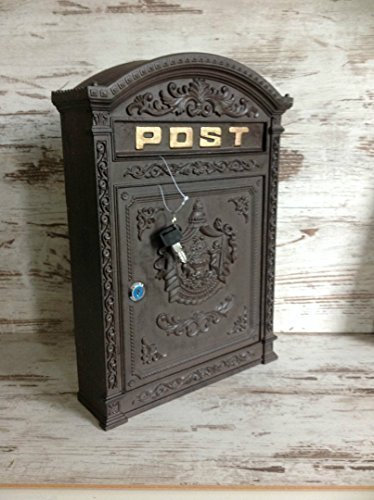 dekowonderland Briefkasten Wandbriefkasten Postkasten Letterbox Aluguss Antik Stil Nostalgie