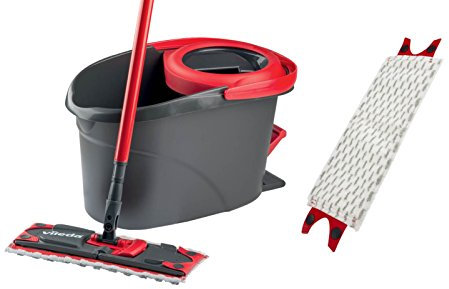 Vileda EasyWring Ultramat Bodenwischer und Rotationseimer mit Zusatzbezug Bodenreiniger, Polyester, Polyamid, Polypropylen