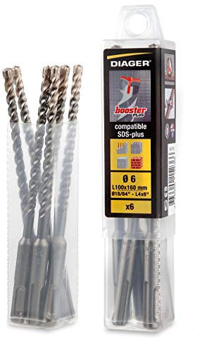 Diager, Foret Béton Booster SDS+ 10X210Mm Boîte de 6