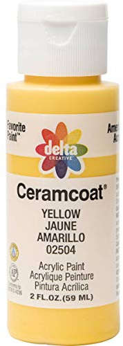 Delta Creative Ceramcoat Acrylic Paint in Assorted Colors (2 Ounce), 02504 Yellow