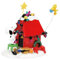 Department 56 Peanuts Dekoration Snoopy's Hundehaus Woodstock Weihnachtsbeleuchtung, aus Kunststoffharz, Kunststoff, Stahl, 20,3 cm rot
