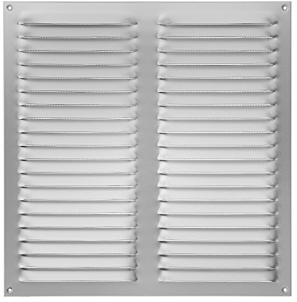 Upmann Wetterschutzgitter Alu 400x400 weiß mit Fliegenschutz, 1 Stück, 54616