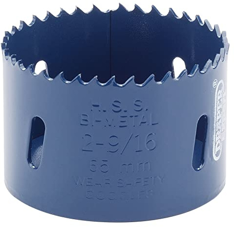 Draper DRA34765 Expert HSS Bi-Metal Hole Saw Blade, Blue, 65 mm