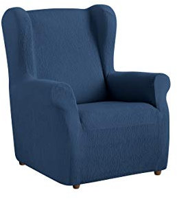 Textil-home Stretchhusse für Ohrensessel TEIDE, 1 Sitzer - 70 a 100Cm. Farbe Blau