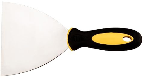 TOPEX Malerspachtelsatz Klinge aus rostfreiem Stahl - Zum Verspachteln & Abkratzen von Farbe oder Tapete/Universalspachtel/Griffspachtel Kunststoffgriff Maler Werkzeug - 125 mm