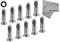 MMOBIEL 10x Unterseite Schrauben Pentalobe 5-Point Stern Dock Screws kompatibel mit iPhone SE 2022 / SE 2020/8 / 8 + / 7/7 + / 6S / 6S + / 5S / 5 - Silber