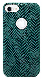 LA VOLATIL Case for iPhone 7, iPhone 8 and iPhone SE turquoise color with snakeskin finish by VAMVAM