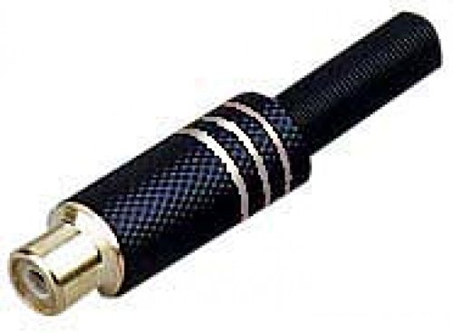 Stagg 0200-F-BK-WHH RCA Nickel plattierte Buchse schwarz