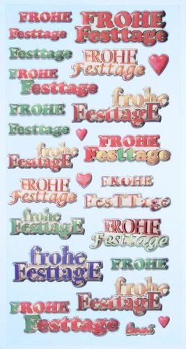 Creapop Sticker Softysticker * Frohe Festtage - Weihnachten * Aufkleber