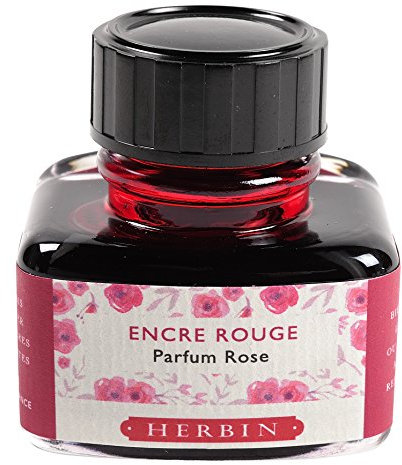 J.Herbin 13768T Tinte Fein Parfümierte mit rosenduft, 30 ml, rot
