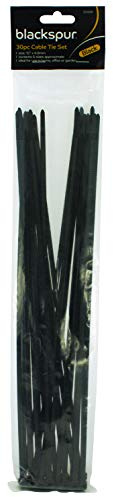 30 Pack Black Cable Ties 380mm x 4.8 mm