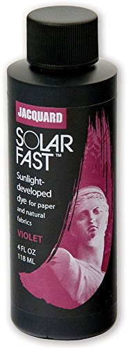 Jacquard Solarfast Dye, Sun Activated Light Sensitive Ink for Photographic Printing on Fabric and Paper Crafts, Textile Art Supplies, Violet, 8oz