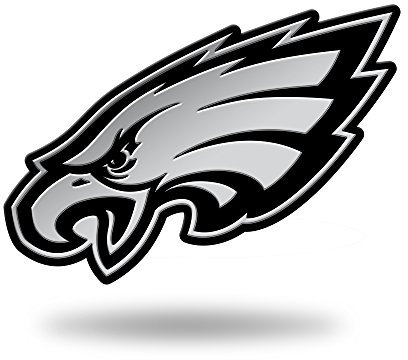 NFL Rico Industries Chrome Finished Auto Emblem 3D Sticker, Philadelphia Eagles