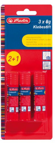 herlitz Klebestifte, 8g, lösungsmittelfrei, 3 Stück