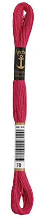 ANCHOR Filo da Ricamo a Sei Fili, 8 m, Colore Rosa Antico Scuro, 12 per Scatola