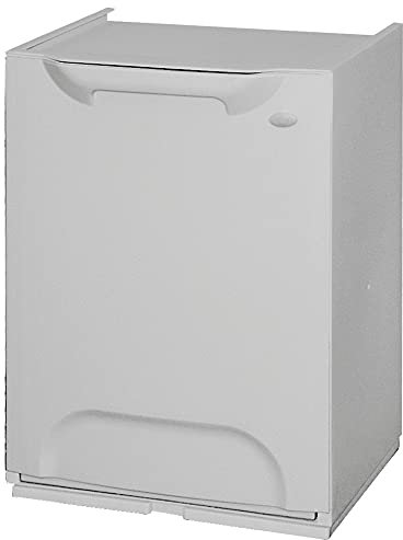 Art Plast ZA1488 Papelera reciclaje en polipropileno color gris, con depósito en el interior, 20 litros, 47x34x29