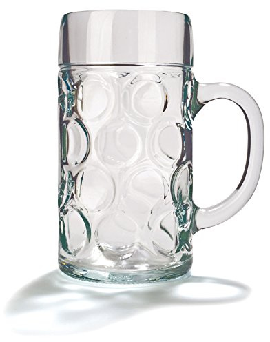 German Beer Stein 500ml | Beer Tankard, Glass Stein, Isar Stein, Handled Beer Mug, Classic Beer Tankard