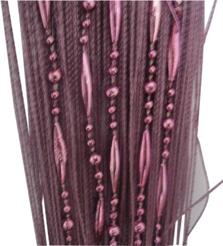 Tangpan Raumteiler, Fadenvorhang, Fliegengitter mit Perlendekoration, 100 x 200 cm, Polyester plastik, violett, 100_x_200_cm