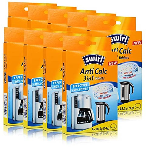 9x Swirl Anti Calc 3in1 Tablets Entkalkung und Reinigung für Kaffeemaschinen