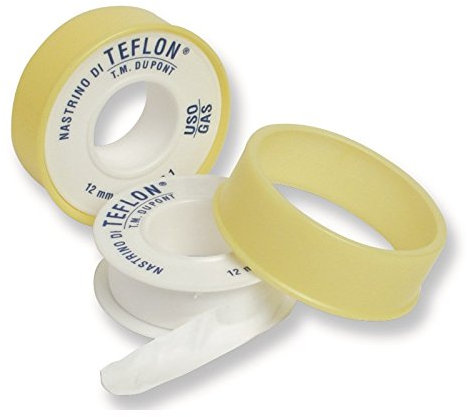 Acquastilla 113656 Nastro in PTFE Teflon Uso Gas, Multicolore