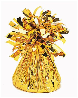 Ballongewicht Folie mit Fransen, Gold, 170g