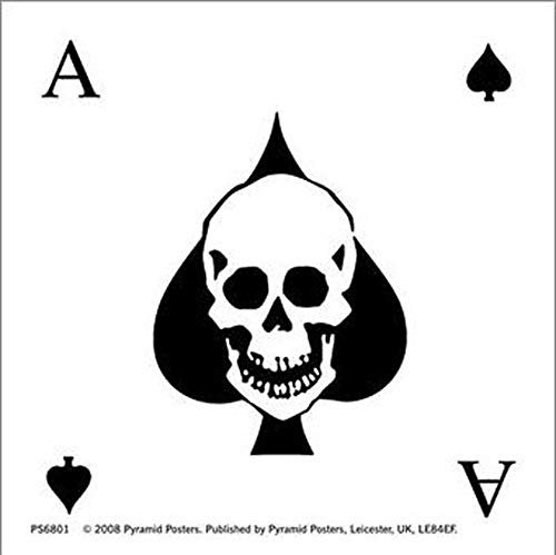 empireposter Alchemy - Ace of Spades Scull - Sticker Aufkleber Symbols - Grösse ca.9,5x9,5 cm