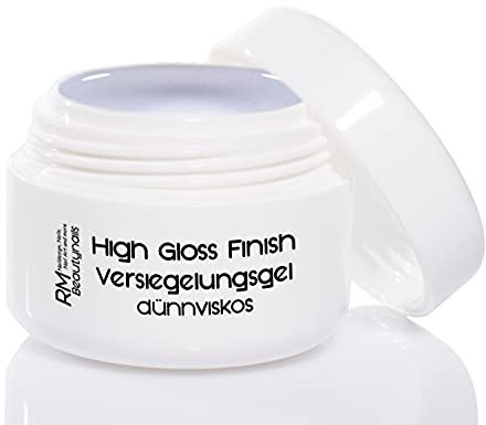 Glanzgel Finishgel Versiegeler UV-Gel High Gloss Gel Dünnviskos Nagelgel Nageldesign 1er Pack (1x 15ml)