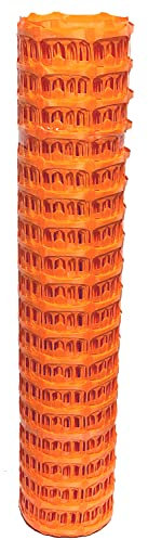 Fangzaun UvV SOLIDO Warnzaun Absperrnetz Bauzaun Kunststoff Rolle 50 x 1m | 7,5kg pro Rolle (Orange)