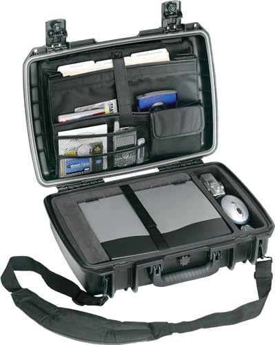 PELI Storm IM2370 Stoßfester Laptopkoffer mit Laptopfach und Deckeleinteiler, Wasser- und Staubdicht, 19L Volumen, Schwarz