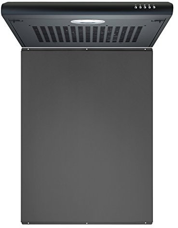 Hood & Splashback Pack - Cookology Unbranded 60cm Visor Hood & Splash back Black