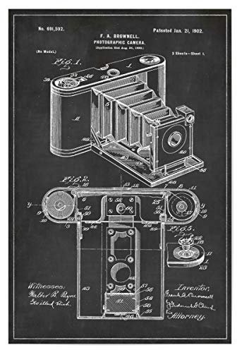artboxONE Poster 30x20 cm Schwarzweiß Vintage Fotoapparat - Bild Vintage Fotoapparat Kamera