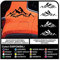 adesivi Laterali montagna sticker decal aufkleber (NERO OPACO)