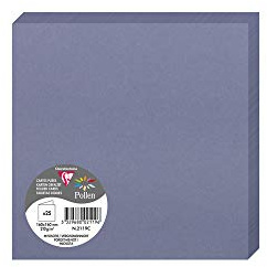 Clairefontaine 2119C Packung (mit 25 Doppelkarten Pollen, Gefaltet, 160 x 160mm) 210g, vergissmeinnicht blau