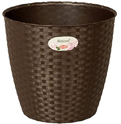 Stefanplast Blumentopf Natural, mokka, 19 x 19 x 18 cm, 73462