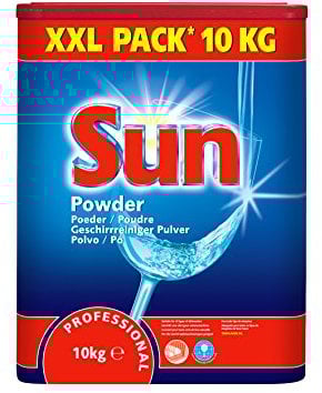 Sun Professional 100903257 Dishwasher Powder for All Water Hardnesses Prevents Limescale from forming 10 kg