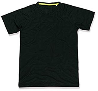 Stedman Apparel Men's Active 140 Raglan T-Shirt, Black Opal, Medium